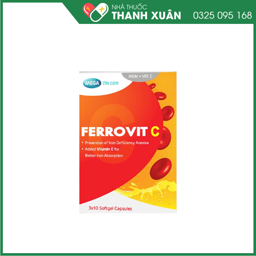 Ferrovit C giúp hỗ trợ giảm nguy cơ và các triệu chứng thiếu máu do thiếu sắt